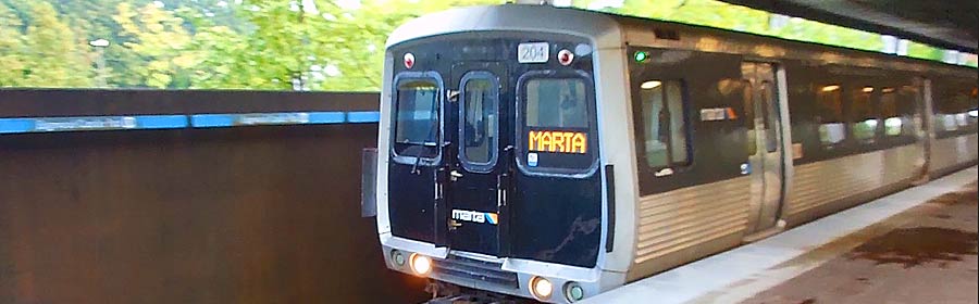 Marta train at Edgewood-Candler Park station in Atlanta, GA, by P L Kessler